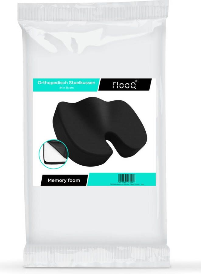 FLOOQ Zitkussen Orthopedisch & Ergonomisch voor Auto en Bureaustoel Wigkussen Stuitkussen Stoelkussen met Traagschuim voor Bed - Foto 2