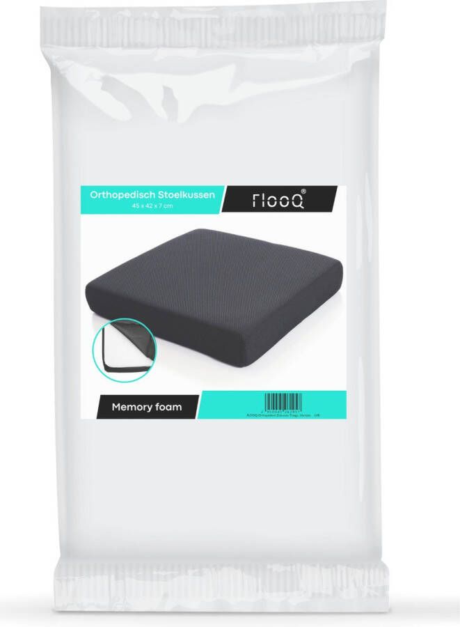 FLOOQ Orthopedisch Zitkussen Traagschuim Vierkant - Foto 2