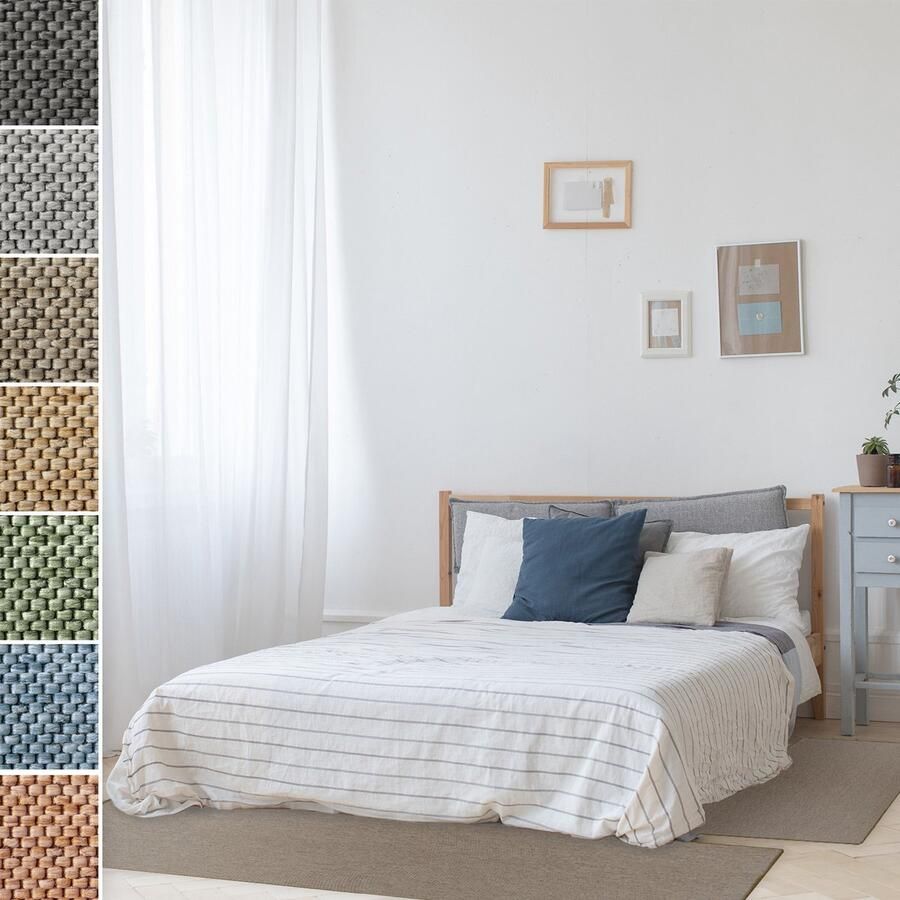 Floordirekt Slaapkamen vloerkleed in Sisal-Optik Sabang 3-Delig Beige 1 Loper: 80 x 300 cm + 2 Loper: 80 x 150 cm