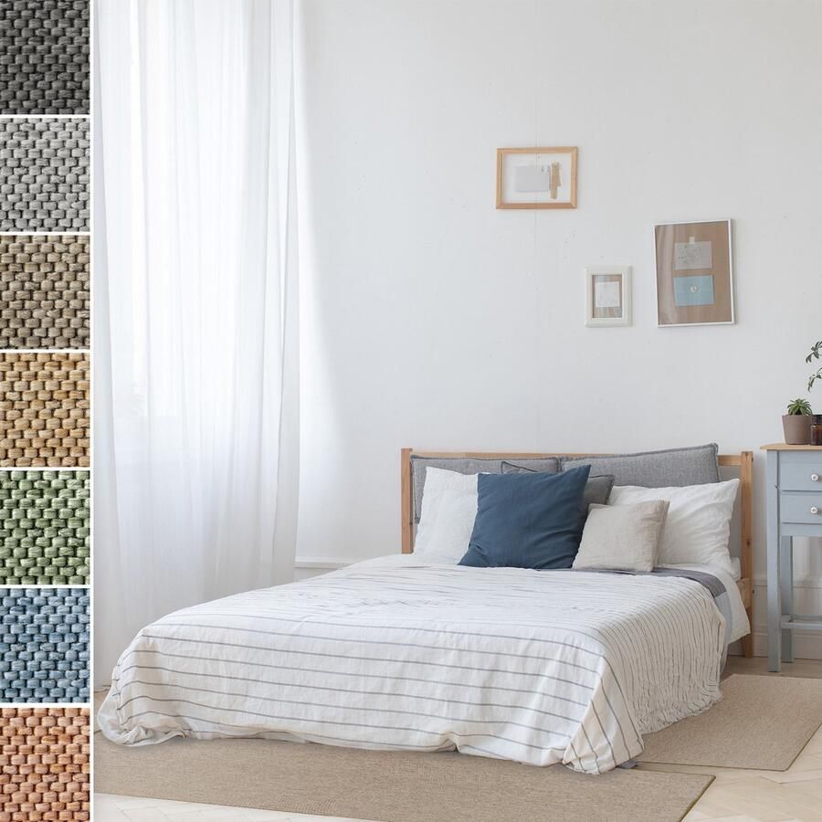 Floordirekt Slaapkamen vloerkleed in Sisal-Optik Sabang 3-Delig Natuur 1 Loper: 67 x 250 cm + 2 Loper: 67 x 140 cm