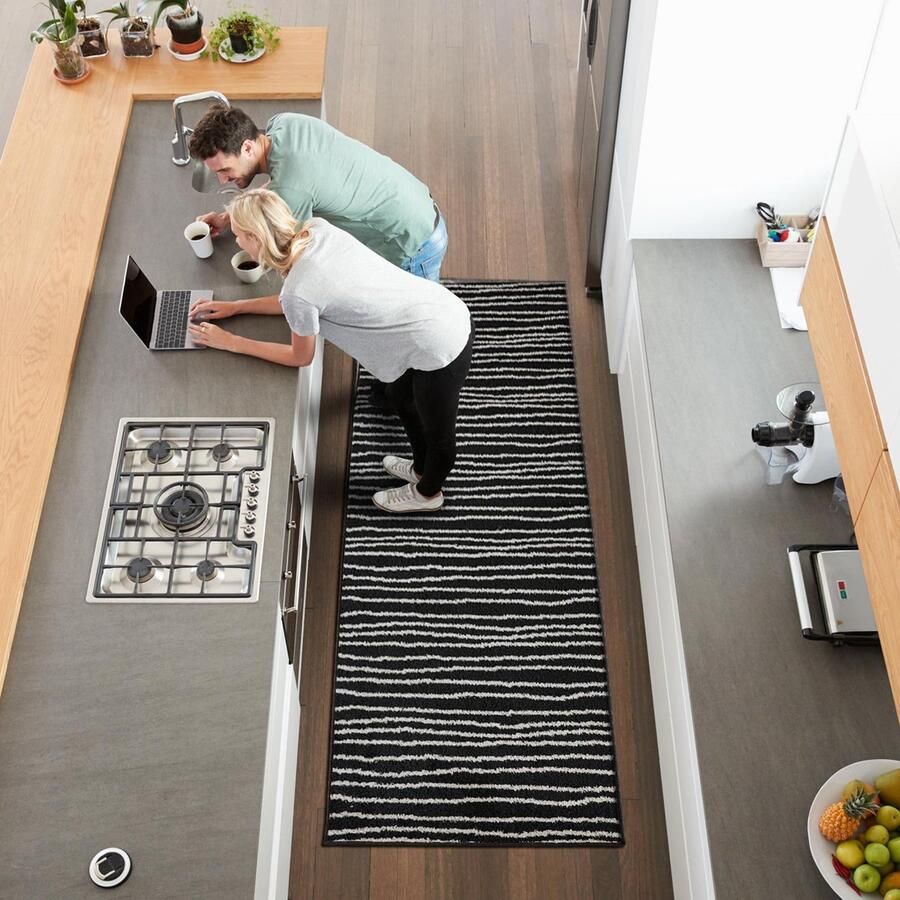 Floordirekt Tapijt op maat Larache Modern patroon Loper met Antisliprug 200 x 150 cm