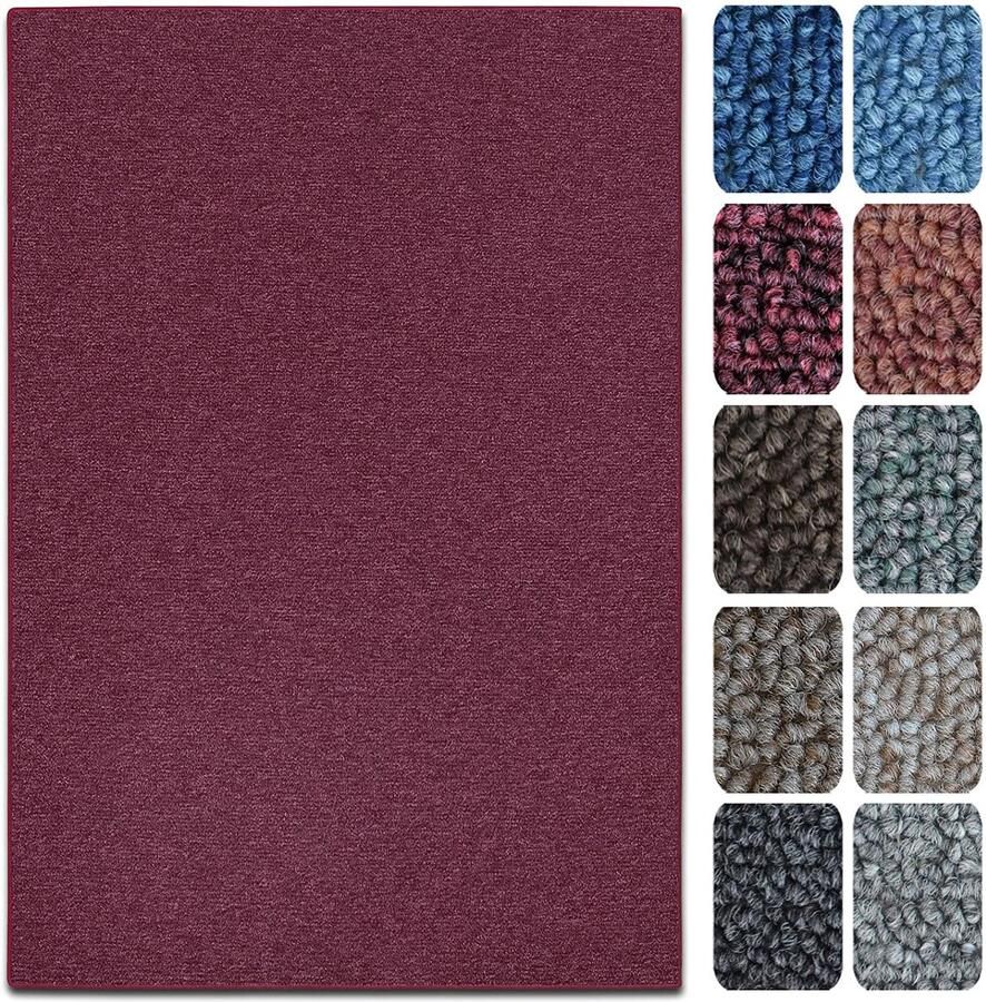 Floordirekt Tapijtloper London Vlakke Lussenpool Op Maat Gemaakt Modern & Easy Care Wijnrood 67 x 200 cm