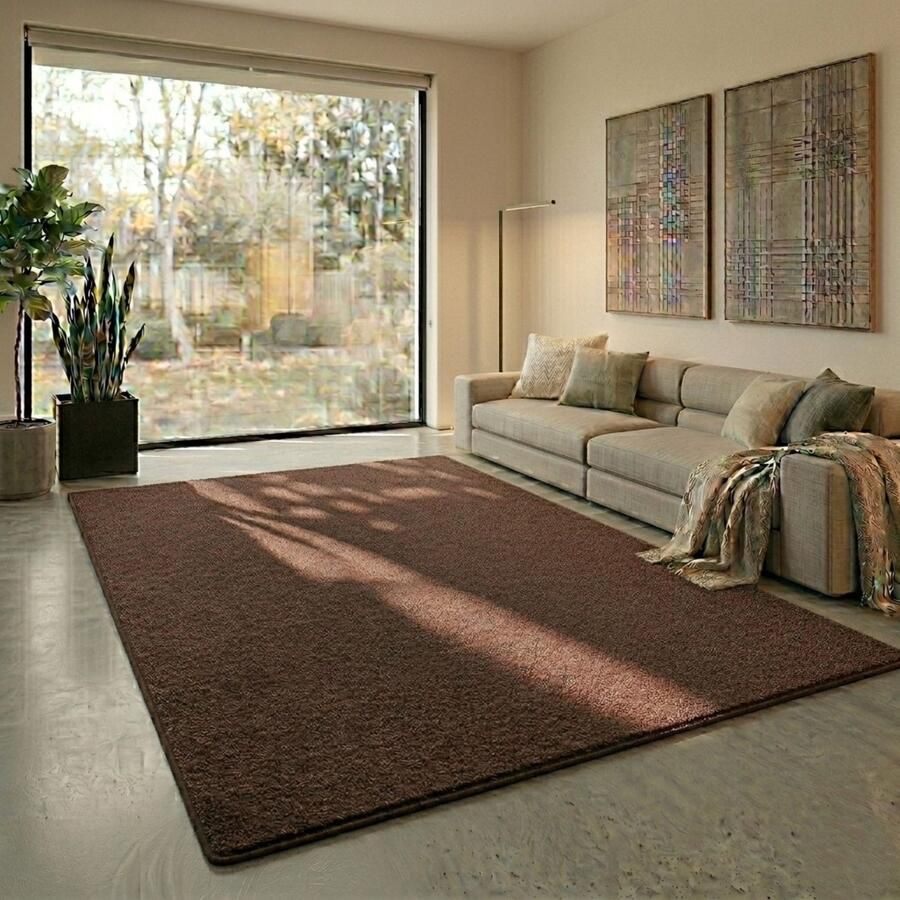 Floordirekt Velours Tapijt op Maat Dynasty Loper met Zachte Fluwelen Pool Aarde 200 x 200 cm Luxe Comfortabel & Onderhoudsvriendelijk Verkrijgbaar in Verschillende Maten voor Hal Keuken & Woonruimte - Foto 3