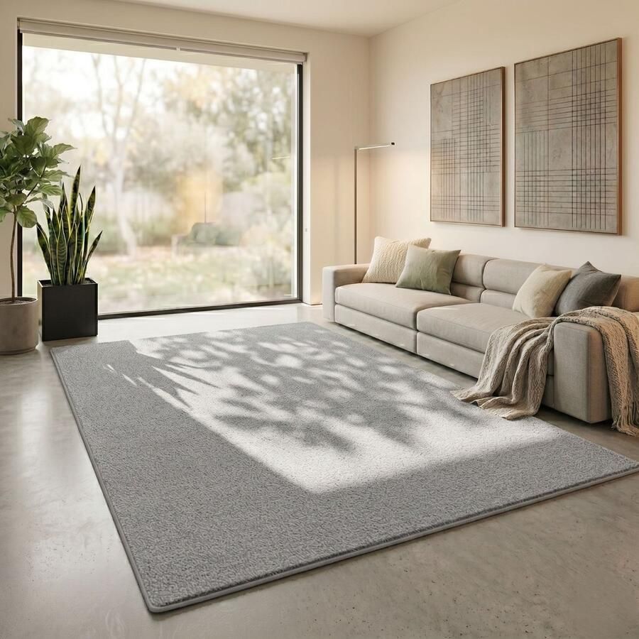 Floordirekt Velours Tapijt op Maat Dynasty Loper met Zachte Fluwelen Pool Zilvergrijs 200 x 200 cm Luxe Comfortabel & Onderhoudsvriendelijk Verkrijgbaar in Verschillende Maten voor Hal Keuken & Woonruimte - Foto 3