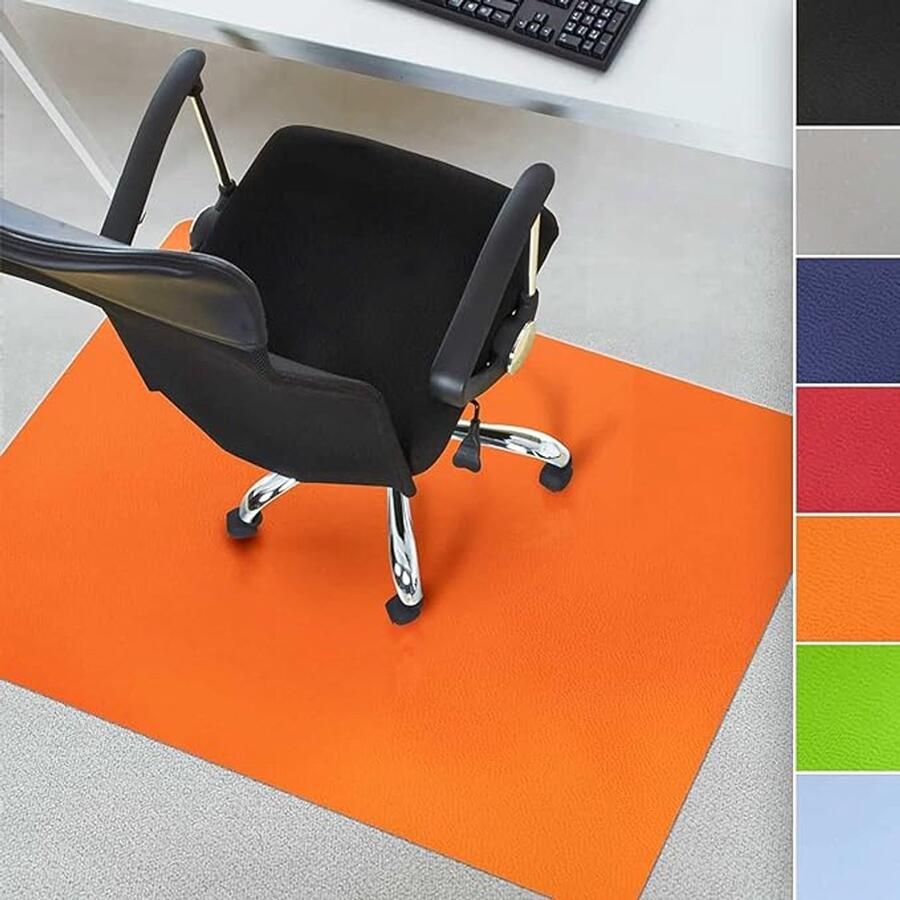 Floordirekt Vloerbeschermingsmat Voor Harde Vloeren Gekleurde Onderlegger voor Bureaustoelen Bureaustoelmat Stoelonderlaag Polypropyleen Dikte: 1 9 mm Oranje 114 x 200 cm