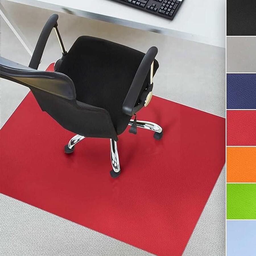 Floordirekt Vloerbeschermingsmat Voor Harde Vloeren Gekleurde Onderlegger voor Bureaustoelen Bureaustoelmat Stoelonderlaag Polypropyleen Dikte: 1 9 mm Rood 75 x 120 cm