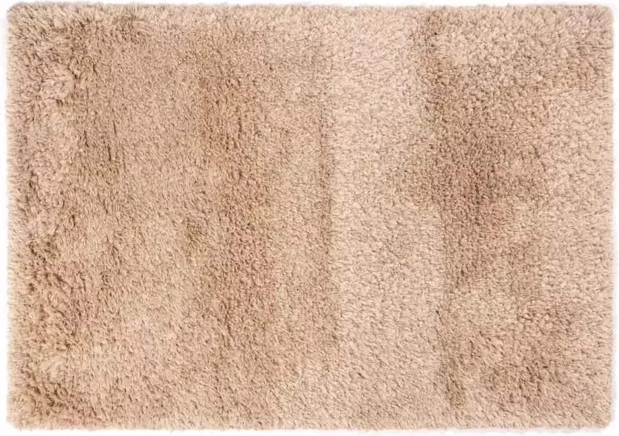 Floorpassion Dime 12 Luxe Hoogpolig vloerkleed in Beige Zand