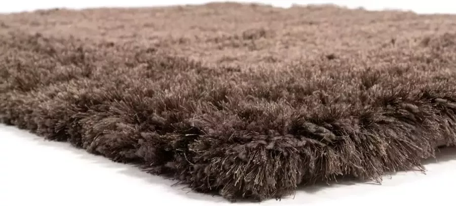 Floorpassion Dime 23- Luxe hoogpolig vloerkleed in Chocolate Grey