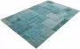 Floorpassion Pognum 33 Uniek vintage vloerkleed in turquoise blauw kleurstelling - Thumbnail 1