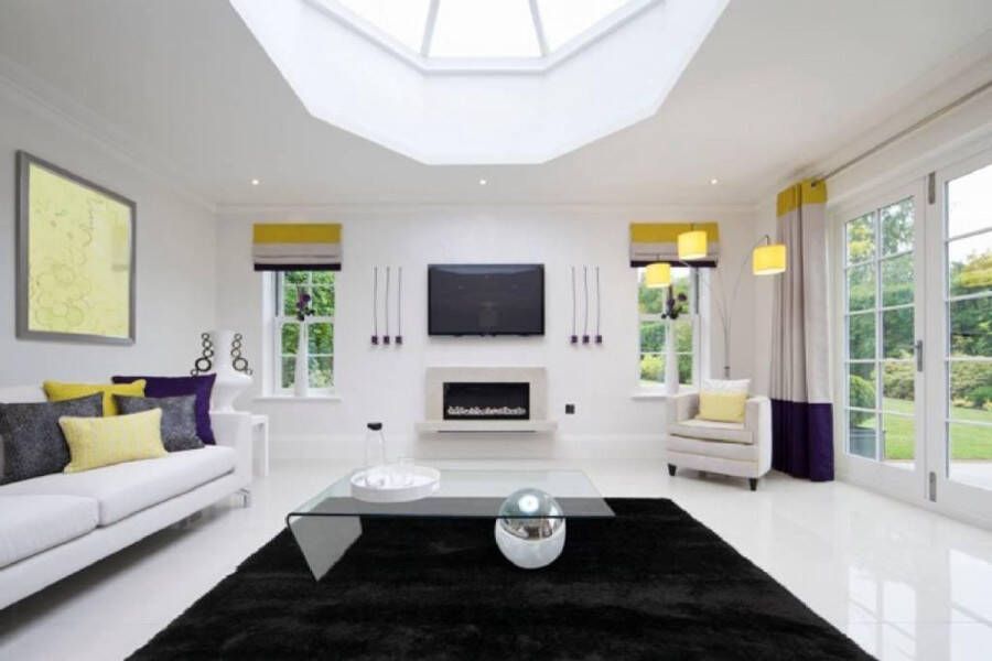 Floorpassion Ross 25 Uniek hoogpolig ovaal vloerkleed in zwarte kleursamenstelling