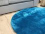 Floorpassion Ross 33 Rond hoogpolig vloerkleed in blauwe kleursamenstelling - Thumbnail 2