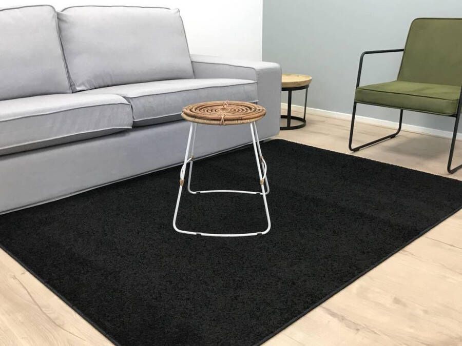 Floorpassion Tore 25 Super sterk vloerkleed in Zwarte kleursamenstelling