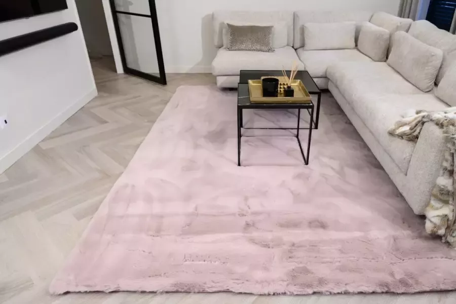 Floorpassion X Fred van Leer Hampton Soft Pink Premium zacht hoogpolig vloerkleed