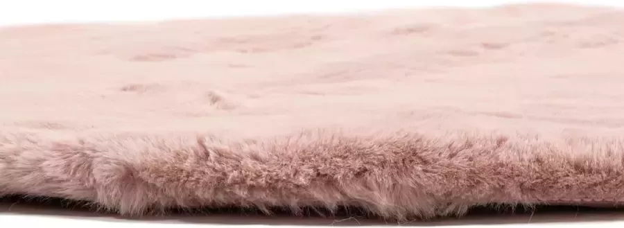 Floorpassion X Fred van Leer Hampton Soft Pink Rond hoogpolig vloerkleed