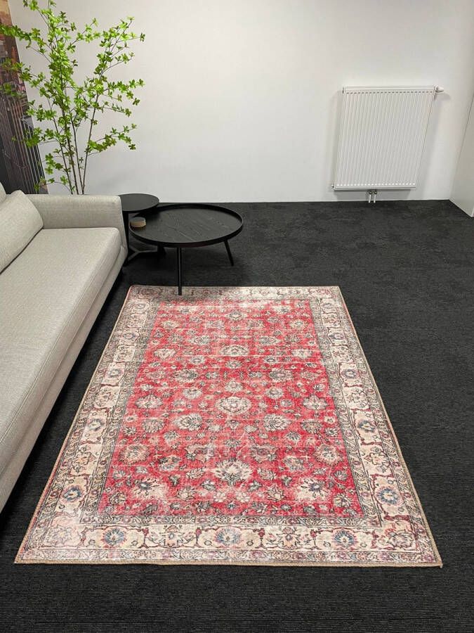 Floortraders Vintage vloerkleed oud rood 140x200