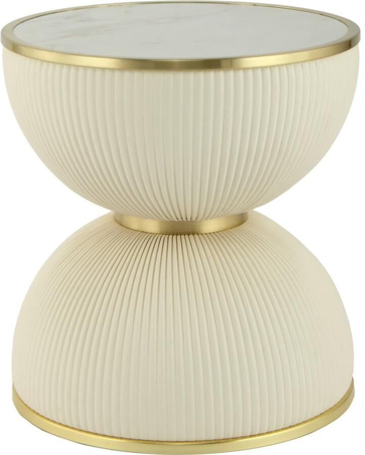 Kayoom Bijzettafel je Jokai 225 decoratief stijlvol robuust zandloper vorm pu stofbekleding (1 stuk) - Foto 3