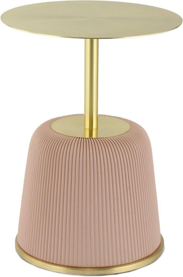 Floraya Bijzettafel Jokai Roze Goud 40x40x55cm (LxBxH) ook geschikt als salontafel Design