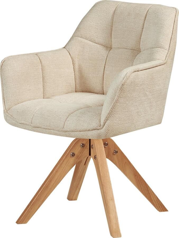 Floraya Eetkamerstoel Dian Beige 61x63x84 cm Maximaal draagvermogen 130KG