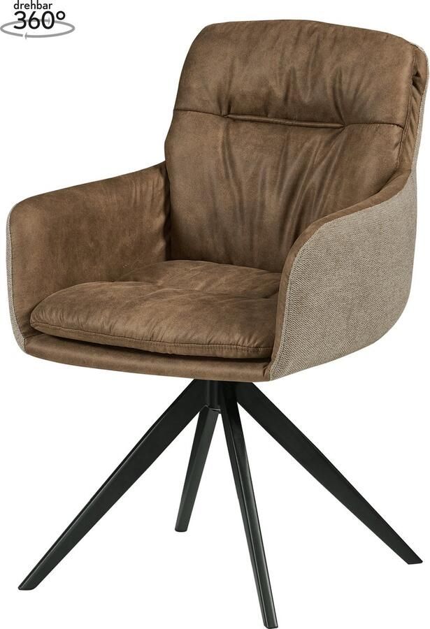 Floraya Eetkamerstoel Dian Bruin 64.5x57x87 cm Maximaal draagvermogen 130KG