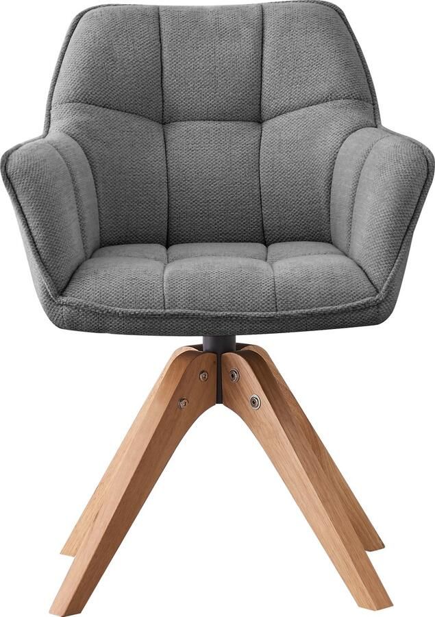 Floraya Eetkamerstoel Dian Grijs 61x63x84 cm Maximaal draagvermogen 130KG