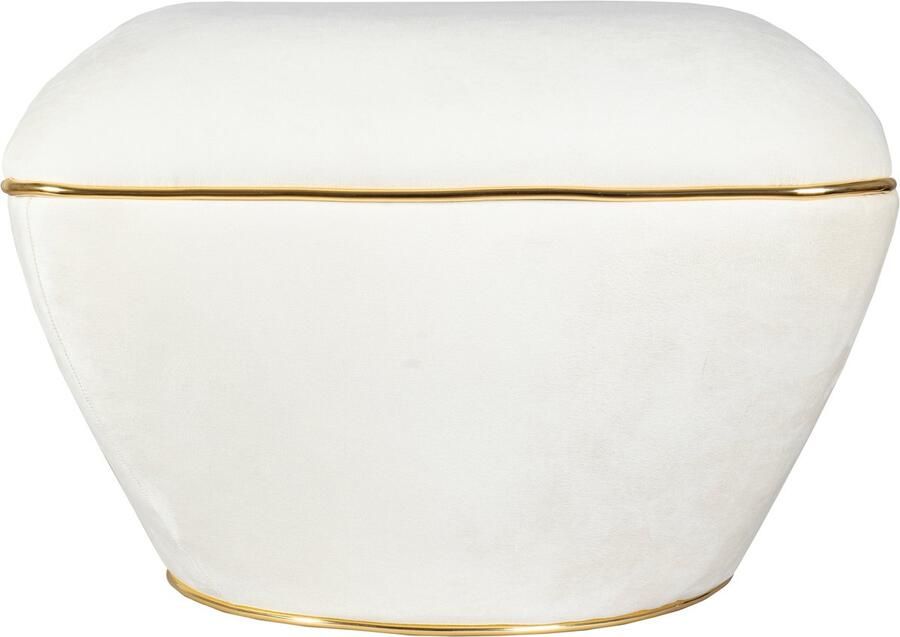 Floraya Hocker Contessa Ivoor Goud 60x60x42 5cm (LxBxH) Draagkracht 160KG