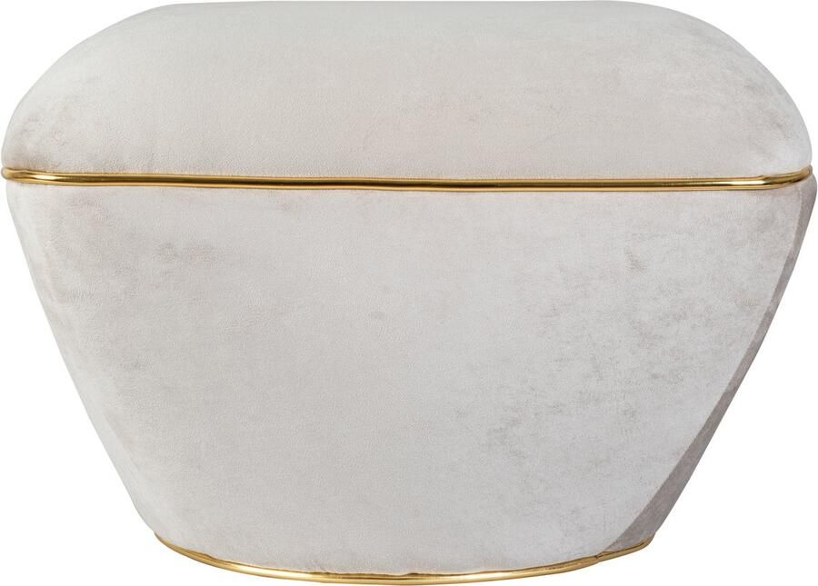 Floraya Hocker Contessa Taupe Goud 60x60x42 5cm (LxBxH) Draagkracht 160KG