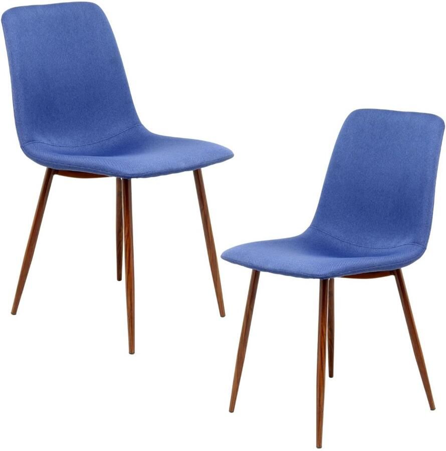 Floraya Set 2 Eetkamerstoelen Maggie Blauw Maximale draagkracht 120KG