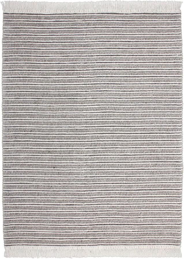 Floraya Vloerkleed Nature Beige Grijs 200x290 cm 14mm dik Laagpolig New Zeeland wol Super zacht