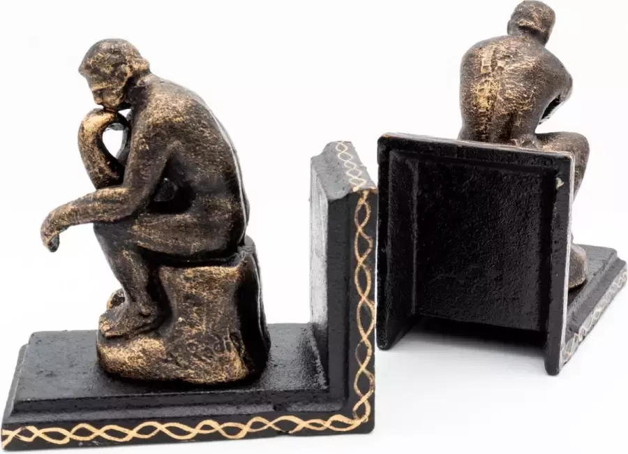 Florence Decorations De denker Boekensteun Boekenkast Boekeplank Gietijzeren beelden
