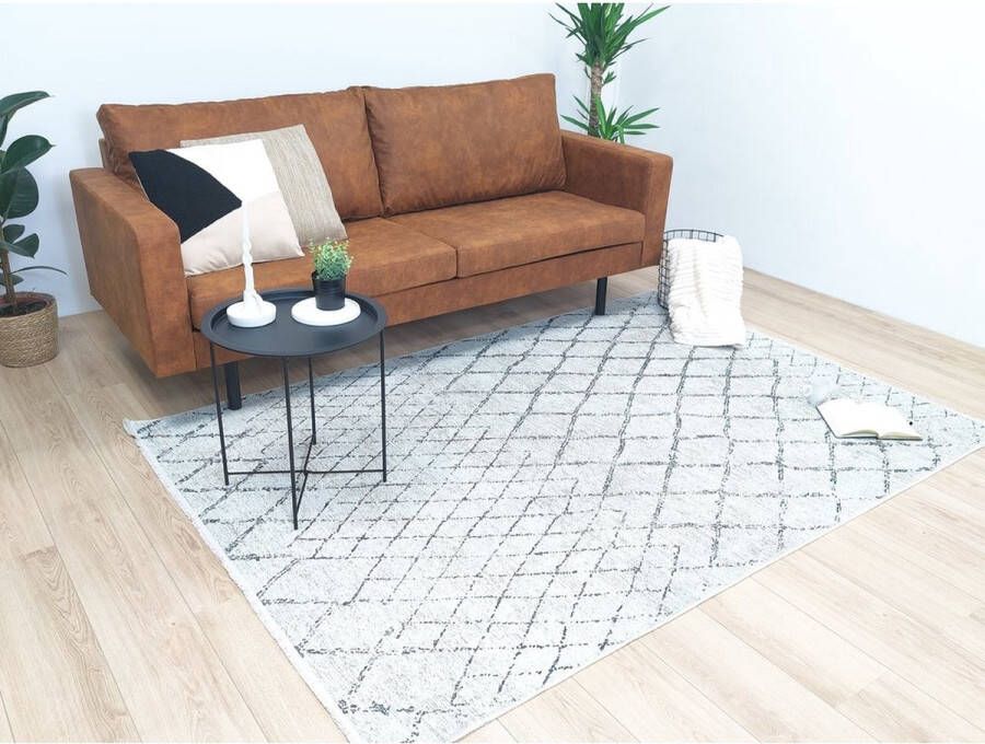 flycarpets Adrasos Scandinavisch Vloerkleed Beige Bruin 200x290 cm