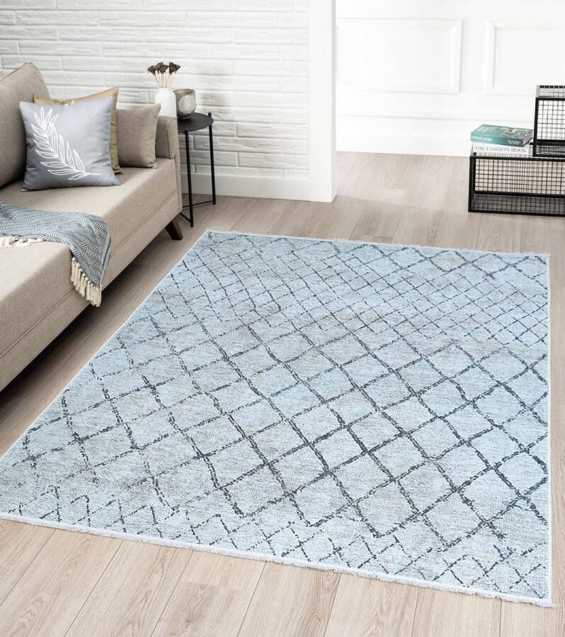 flycarpets Adrasos Scandinavisch Vloerkleed Beige Bruin 80x300 cm