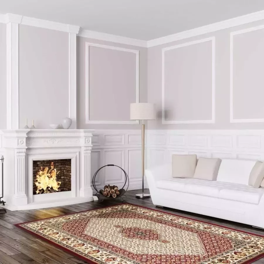 Flycarpets Ahlat Klassiek Oosters Motief Vloerkleed 80x150cm Rood