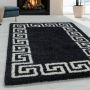 Flycarpets Azure Vloerkleed 140x2000cm Grieks Design Antraciet Hoogpolig - Thumbnail 2