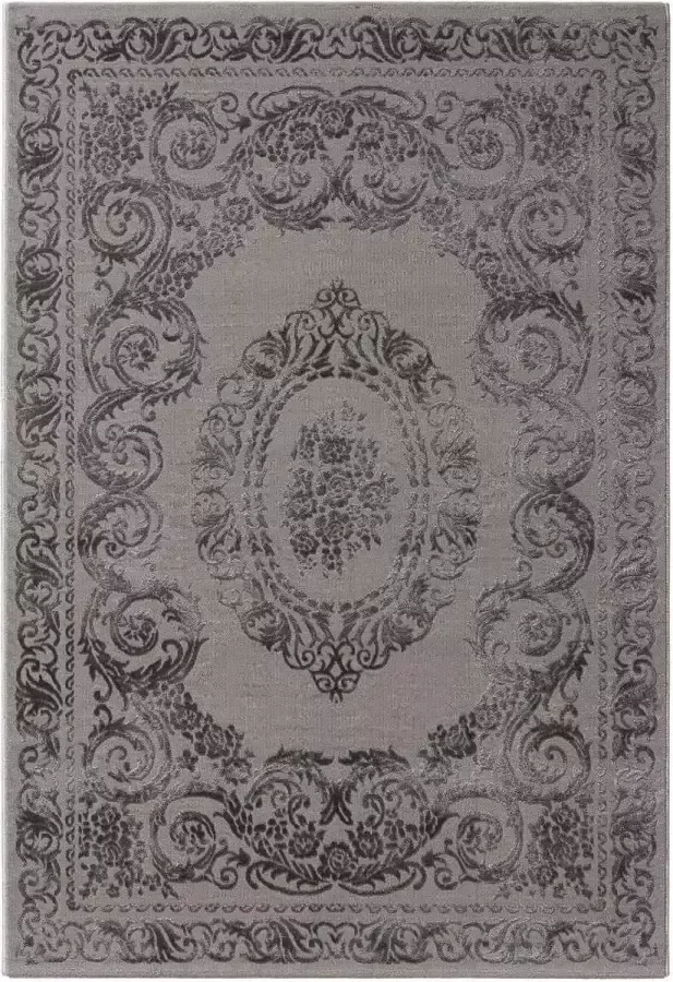 Flycarpets Balos Gebloemd Vintage Vloerkleed 160x230cm Grijs