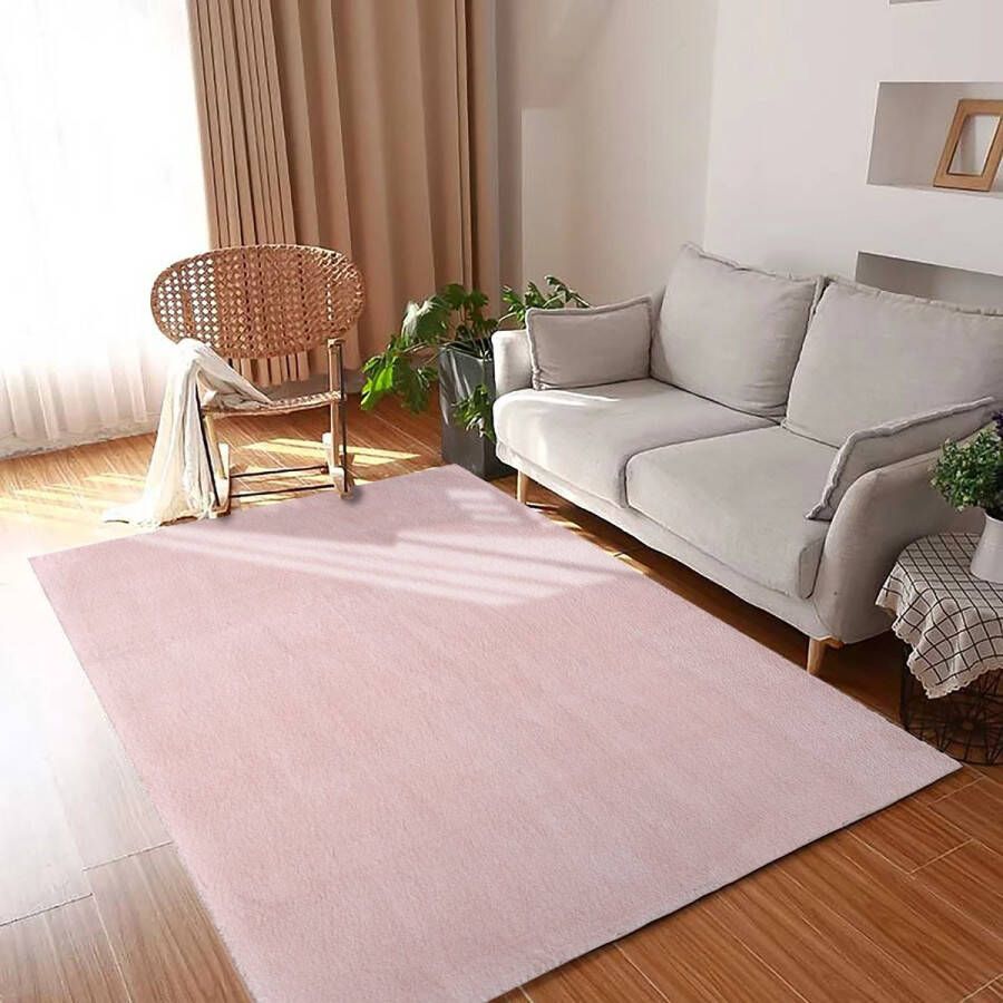 AYDR Flycarpets Blake Roze Vloerkleed Hoogpolig Tapijt Zacht Wasbaar op 30°C 240x340cm Woonkamer - Foto 1