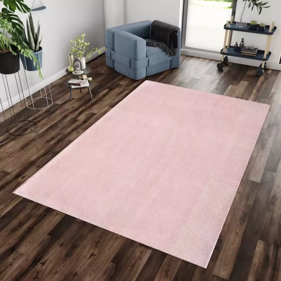 AYDR Flycarpets Blake Roze Vloerkleed Hoogpolig Tapijt Zacht Wasbaar op 30°C 240x340cm Woonkamer - Foto 2