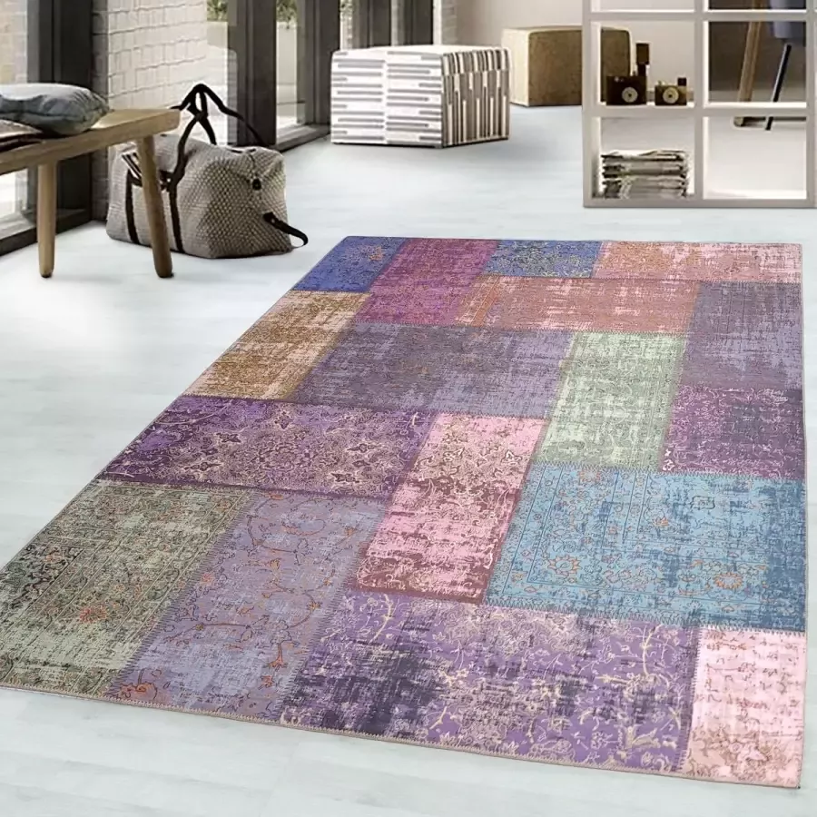 Flycarpets Burano Vintage Patchwork Vloerkleed 230x320 cm Multi