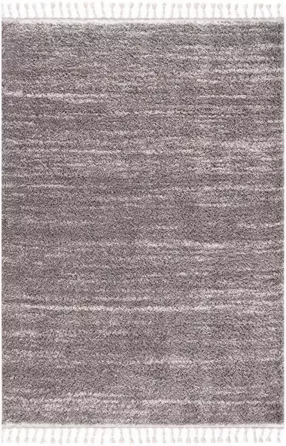 Flycarpets Hoogpolig Vloerkleed Uni Effen Donkergrijs Tapijt Woonkamer 160x230 cm - Foto 2