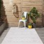 Flycarpets Caprenia Buitenkleed Indoor & Outdoor Vloerkleed Creme 80x250 cm - Thumbnail 1