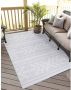 Flycarpets Caprenia Buitenkleed Indoor & Outdoor Vloerkleed Zilver 200x200 cm - Thumbnail 2