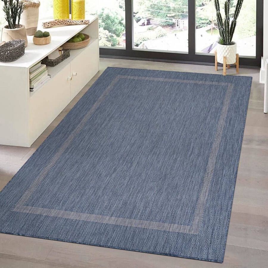 flycarpets CAPRI BUITENKLEED INDOOR & OUTDOOR BLAUW 80x250 cm