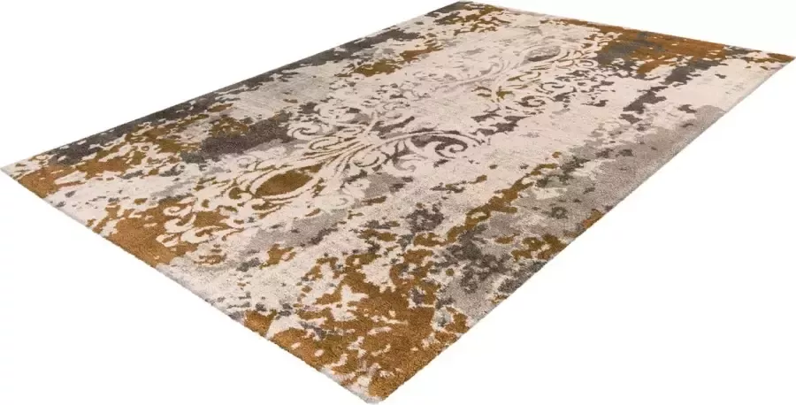 Flycarpets Caridad Vloerkleed Vintage Goud Crème Beige Laagpolig 200x290 cm