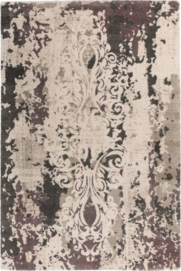 flycarpets Caridad Vloerkleed Vintage Taupe Crème Beige Laagpolig 200x290 cm