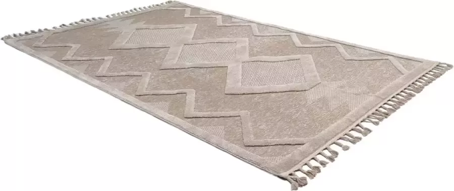 Flycarpets Carol Modern Vloerkleed Beige Scandinavisch Design Laagpolig 160x230 cm