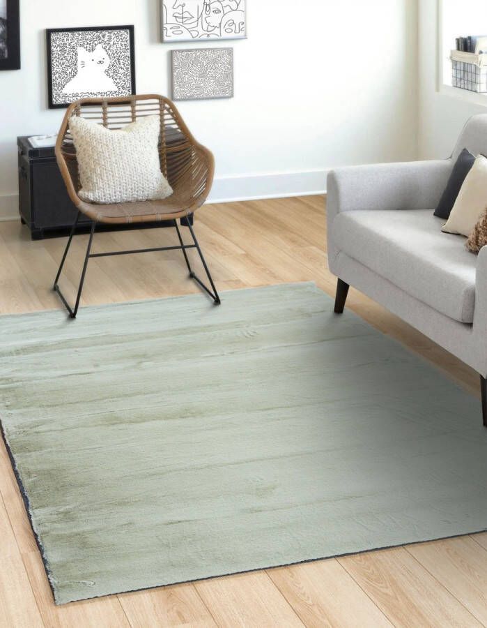 flycarpets Comfy Vicenza Hoogpolig Zacht Vloerkleed Zilver Naturel 120x170 cm