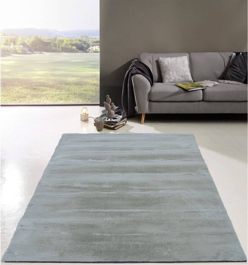 Flycarpets Comfy Vicenza Hoogpolig Zacht Vloerkleed Zilver Naturel 200x290 cm