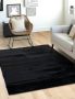 Flycarpets Comfy Vicenza Hoogpolig Zacht Vloerkleed Zwart 120x170 cm - Thumbnail 2