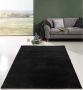 Flycarpets Comfy Vicenza Hoogpolig Zacht Vloerkleed Zwart 120x170 cm - Thumbnail 1