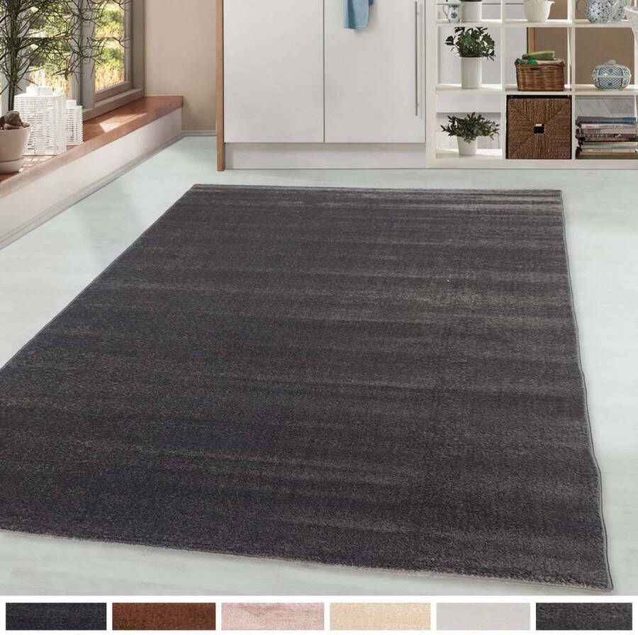 FlyCarpets Cosmo Effen Grijs Vloerkleed 120 X 170 CM