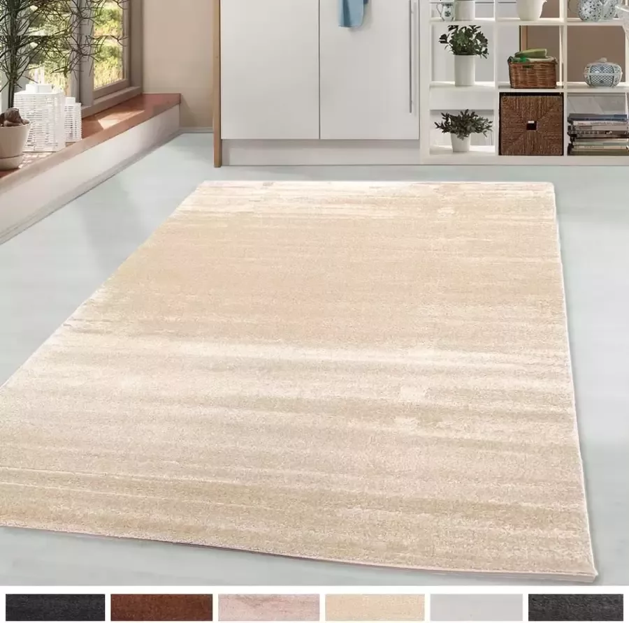 FlyCarpets Cosmo Effen Beige Vloerkleed 160 X 230 CM